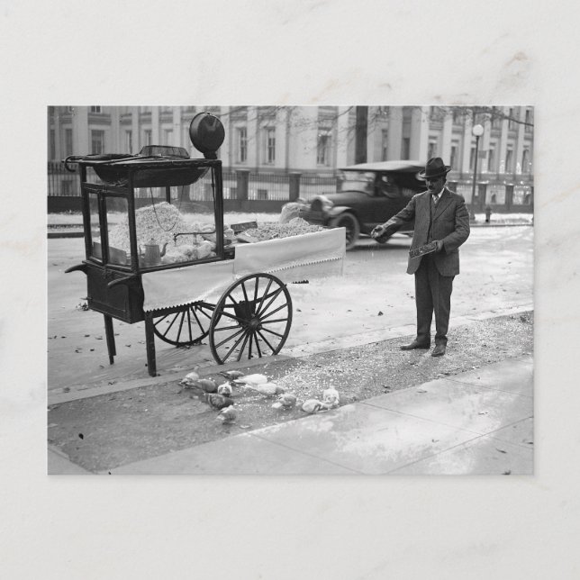 Popcorn zum Verkauf, 1926 Postkarte (Vorderseite)