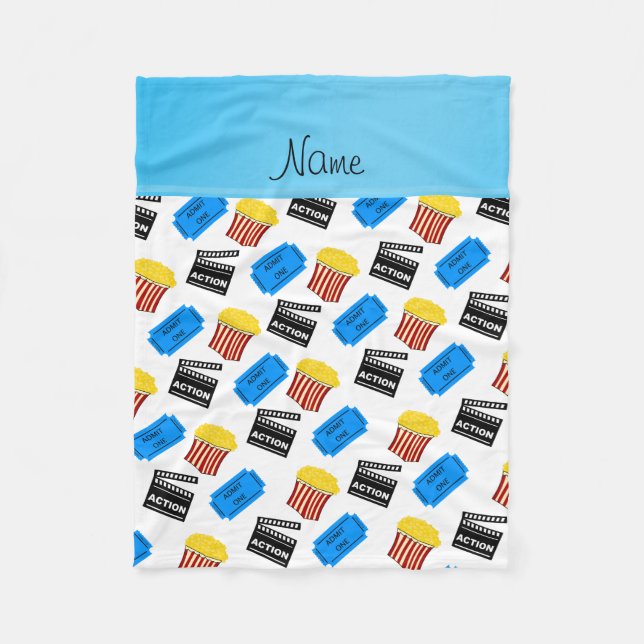 Popcornfilmkarten-Aktionszeichen des individuellen Fleecedecke (Vorderseite)