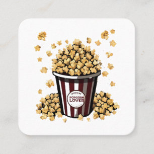 Popcornliebhaber Quadratische Visitenkarte