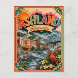 PopCut Staaten Ashland Kentucky Papierkunst Postkarte