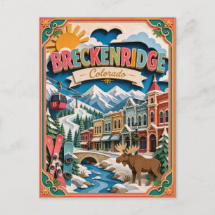 PopCut Staaten Breckenridge Colorado Papierkunst Postkarte