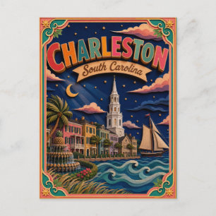PopCut Staaten Charleston South Carolina Papierkun Postkarte