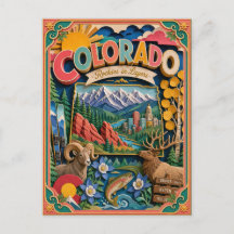 PopCut Staaten Colorado Farbige 3D-Papierkunst
