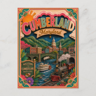 PopCut Staaten Cumberland Maryland Papierkunst Postkarte