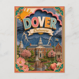 PopCut Staaten Dover Delaware Papierkunst Postkarte