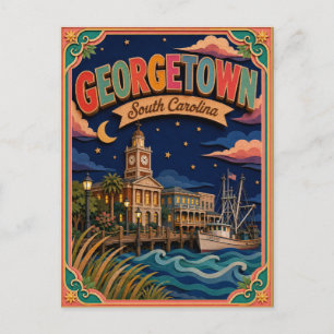 PopCut Staaten Georgetown South Carolina Papierkun Postkarte