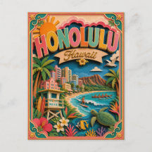 PopCut Staaten Honolulu Hawaii Papierkunst