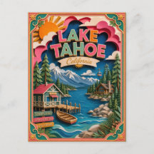 PopCut Staaten Lake Tahoe Kalifornien Papierkunst