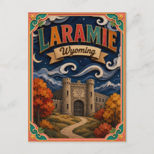 PopCut Staaten Laramie Wyoming Papierkunst Postkarte