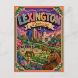 PopCut Staaten Lexington Kentucky Papierkunst Postkarte