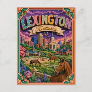PopCut Staaten Lexington Kentucky Papierkunst Postkarte