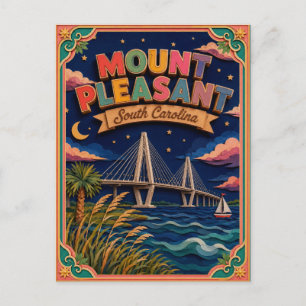 PopCut Staaten Mount Pleasant South Carolina Kunst Postkarte