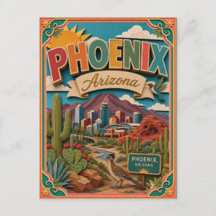 PopCut Staaten Phoenix Arizona Papier Kunst Postkarte