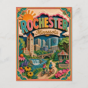 PopCut Staaten Rochester Minnesota Papierkunst Postkarte