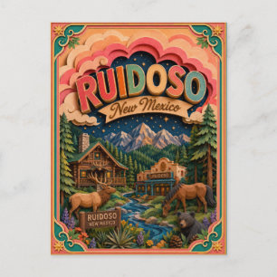 PopCut-Staaten Ruidoso New Mexico Papierkunst Postkarte