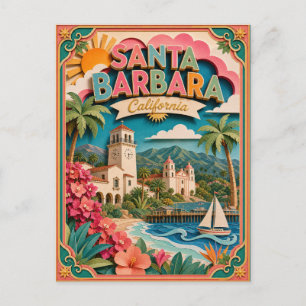 PopCut Staaten Santa Barbara Kalifornien Papierkun Postkarte