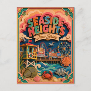 PopCut Staaten Seaside Heights New Jersey Papierku Postkarte