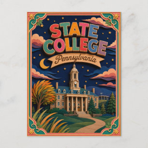 PopCut-Staaten State College Pennsylvania Papierku Postkarte