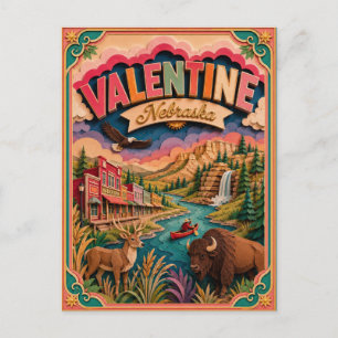 PopCut Staaten Valentine Nebraska Papierkunst Postkarte