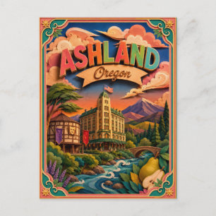PopCut States Ashland Oregon Papierkunst Postkarte