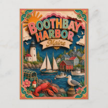 PopCut States Boothbay Harbor Maine Papierkunst