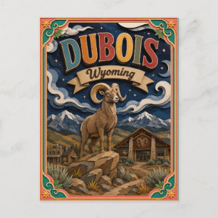 PopCut States Dubois Wyoming Papierkunst Postkarte