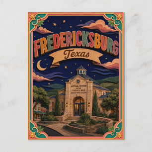 PopCut States Fredericksburg Texas Papierkunst Postkarte