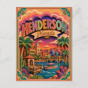 PopCut States Henderson Nevada Papierkunst Postkarte