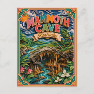 PopCut States Mammoth Cave Kentucky Papierkunst Postkarte