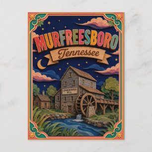 PopCut States Murfreesboro Tennessee Papierkunst Postkarte
