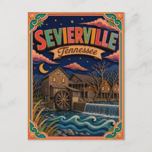 PopCut States Sevierville Tennessee Papierkunst Postkarte