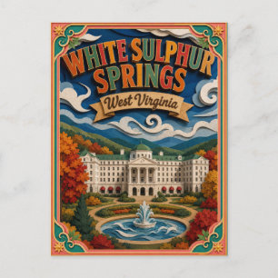PopCut States White Sulphur Springs West Virginia Postkarte