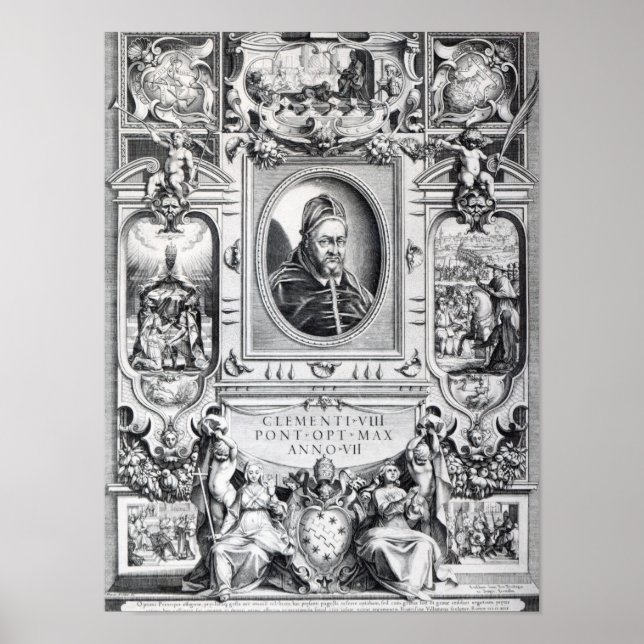 Pope Clement VIII., umgeben Poster (Vorne)