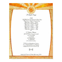 POPE FRANCIS=ST. FRANCIS SIMPLE PRAYER=Bamboo2