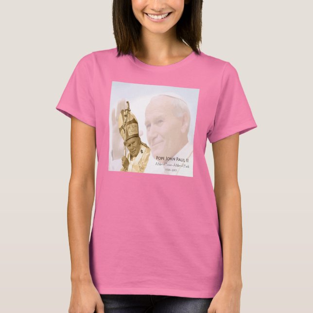 Pope John Paul II Collage T - Shirt (Vorderseite)