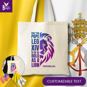 POPE LEO XIV beten Bold Lion Christlich katholisch Tragetasche