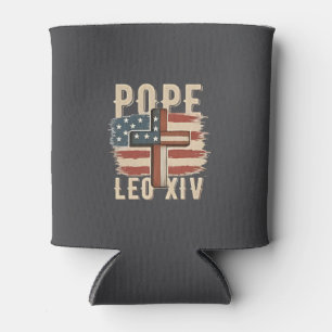 Pope Leo XIV Christlich Church Da Pope USA Flag Dosenkühler