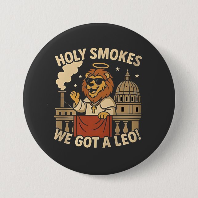 Pope Leo XIV Christliche Kirche Button (Vorderseite)