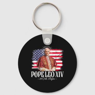 Pope Leo Xiv Robert American Flag Schlüsselanhänger