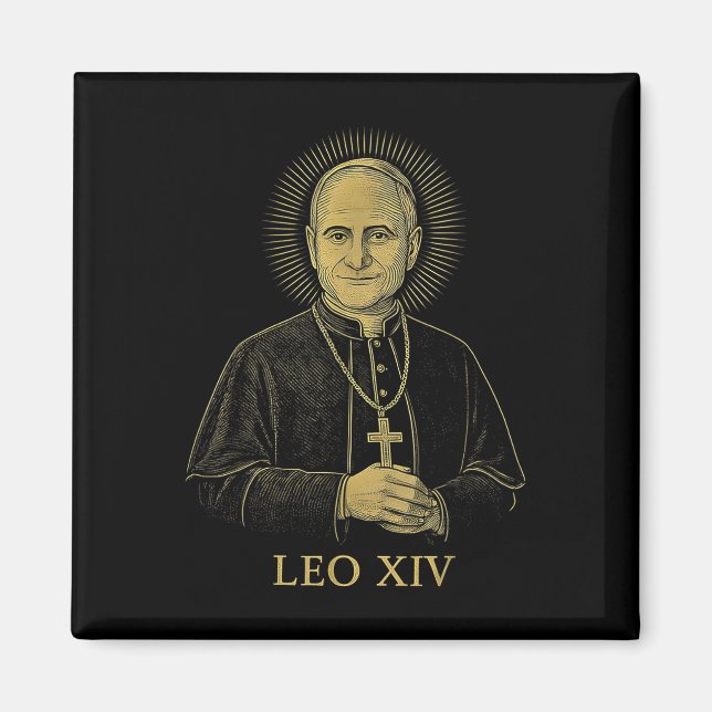 Pope Leo Xiv Robert Francis Prevost Magnet (Vorne)