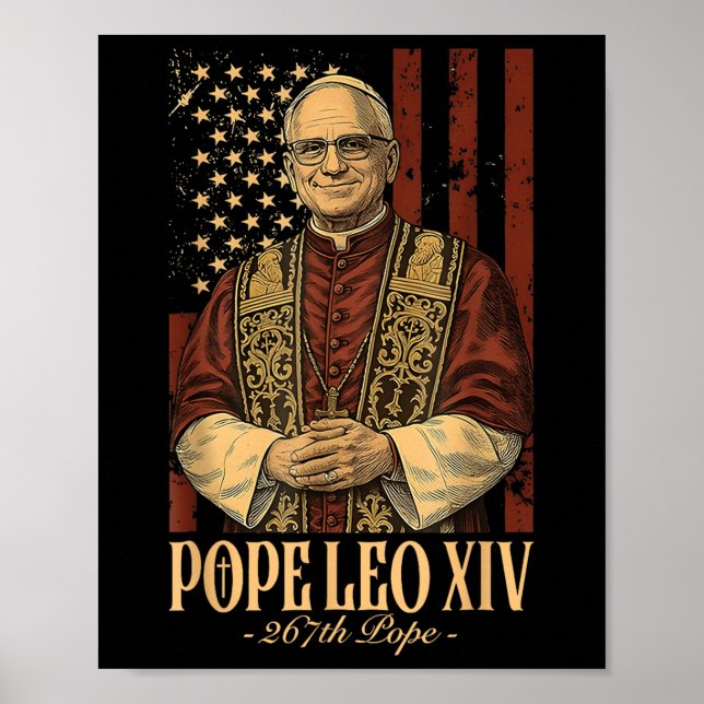 Pope Leo Xiv Robert Francis Prevost Poster (Vorne)