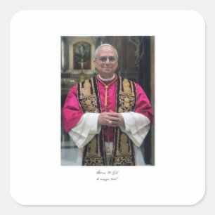 Pope Leo XIV Robert Francis Prevost Quadratischer Aufkleber