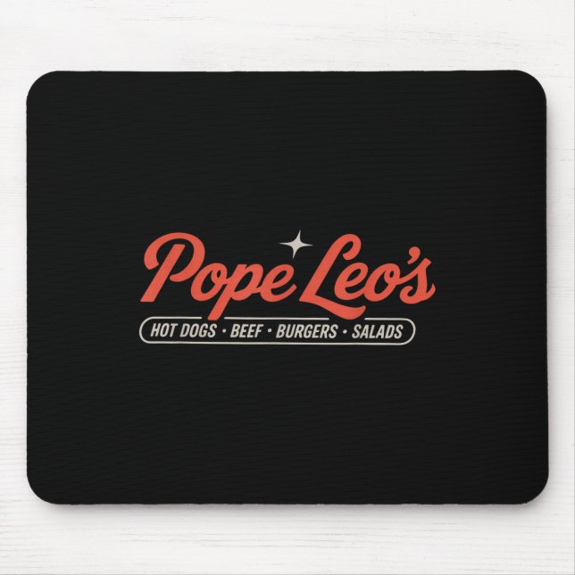 Pope Leos Hot Dogs Rindfleisch Burger Salate  Mousepad (Vorne)