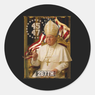 Pope Trump Funny Präsident Trump 2 Runder Aufkleber