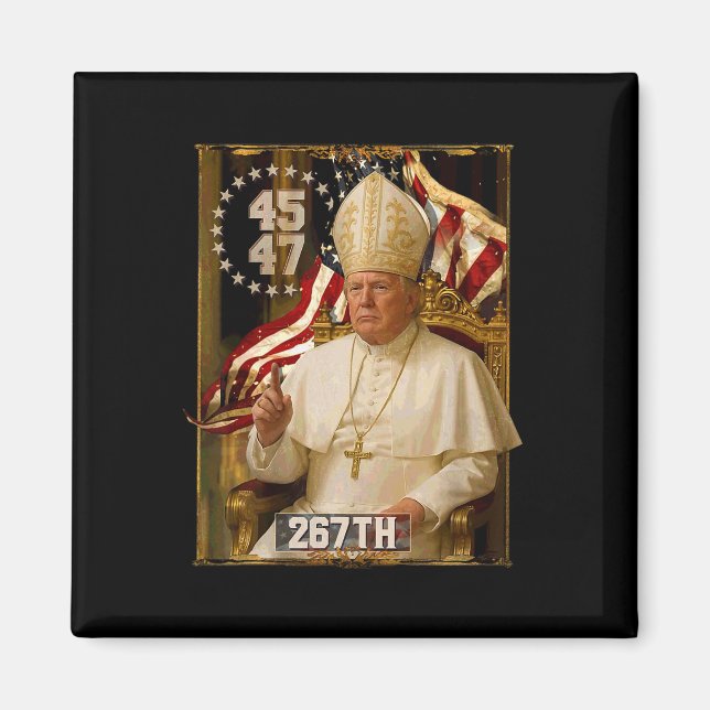 Pope Trump Funny Präsident Trump Magnet (Vorne)