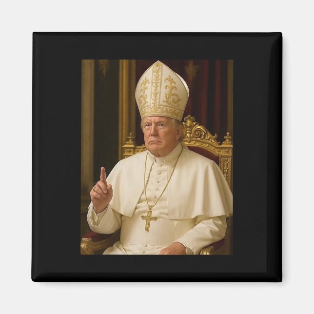 Pope Trump Funny Präsident Trump Magnet (Vorne)