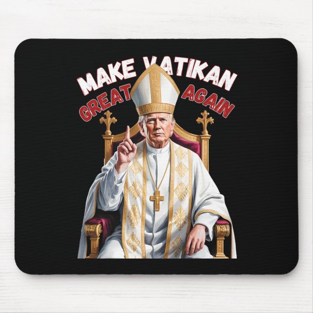 Pope Trump Funny Präsident Trump Mousepad (Vorne)