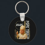 Pope Trump Funny Trump Vatican Christian Retro Chu Schlüsselanhänger<br><div class="desc">Pope Trump Funny Trump Vatican Christian Retro Church Pope 5</div>