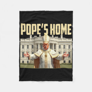 Pope Trump Zuhause Fleecedecke