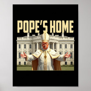 Pope Trump Zuhause Trump Pope Donald Trump Polimp Poster